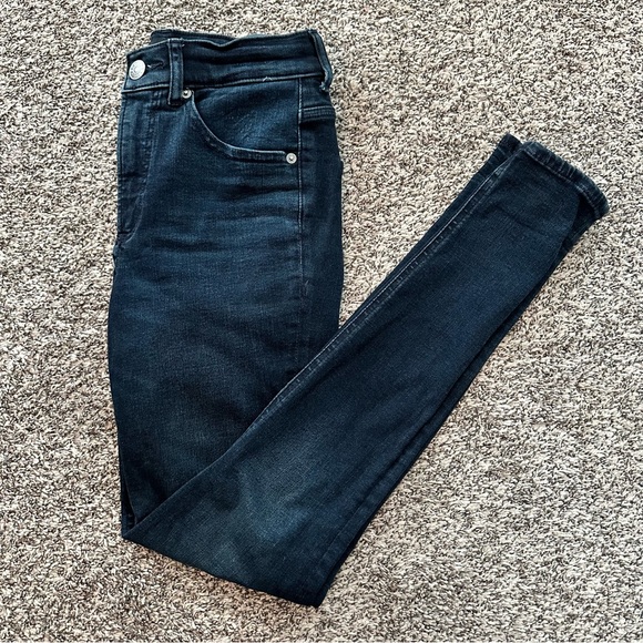 Express Denim - Express Denim Perfect Stretxh High Rise Dark Wash Skinny Jeans